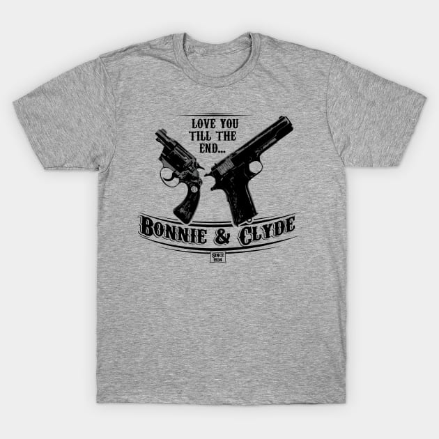 Bonnie & Clyde T-Shirt by Illustratorator